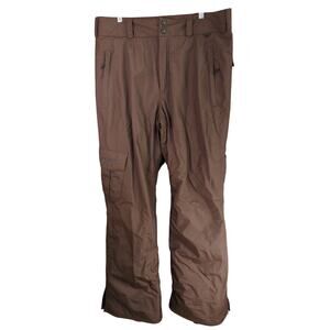 Columbia Snow Pants Mens L Brown Ski Outdoors Omni Tech Adjustable‎ Waist